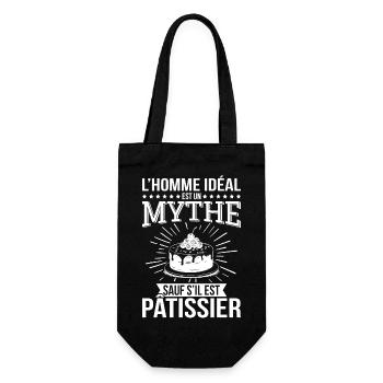 The ideal man, a myth unless he is a pastry chef - Gift Bag for Bottles - black - Front