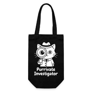 Purrivate Investigator Kitten - Gift Bag for Bottles - black - Front