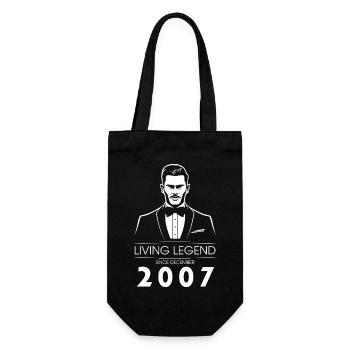 18. Geburtstag Living Legend (GENT) since 12/2007 - Geschenkbeutel für Flaschen - Schwarz - Vorne