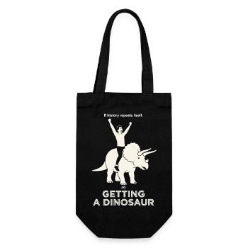 L’histoire se répète Drôle de Cavalier de Dinosaures - Sac à bouteille - noir - Devant