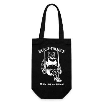 Train like a beast - Löwin - Fitness - Workout - Gift Bag for Bottles - black - Front