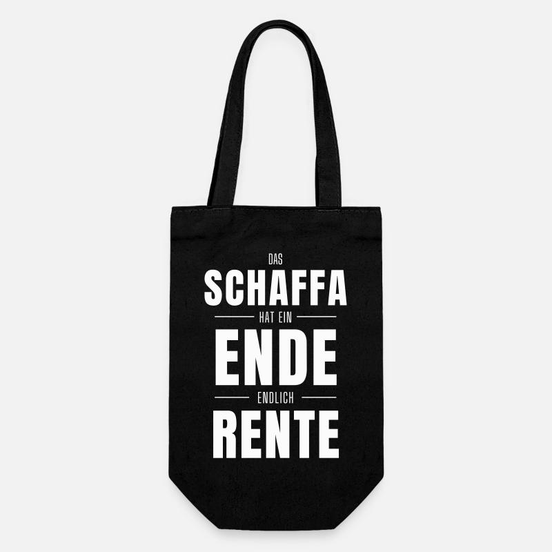 Das Schaffa hat ein Ende – Endlich Rente - Geschenkbeutel für Flaschen - Schwarz