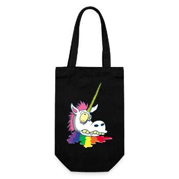 Tête coupée d'une licorne - Sac à bouteille - noir - Devant