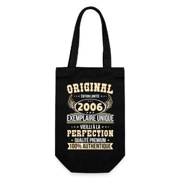 2006 – Einzigartiges Beispiel – Premiumqualität - Geschenkbeutel für Flaschen - Schwarz - Vorne