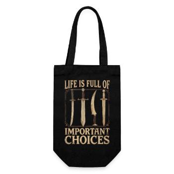 RPG Gamer: Spoilt for Choice - Gift Bag for Bottles - black - Front