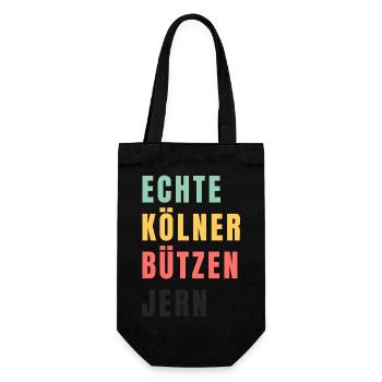 Echte Kölner bützen jern Karneval - Gift Bag for Bottles - black - Front