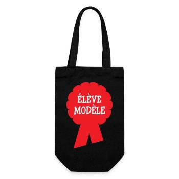 Badge Élève Modèle : Récompense Scolaire Vintage - Sac à bouteille - noir - Devant