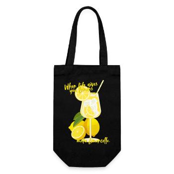 Limoncello - Geschenkbeutel für Flaschen - Schwarz - Vorne
