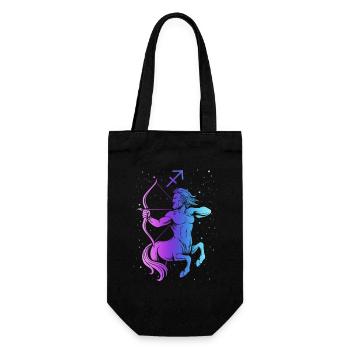 Sagittaire – Signe du Néon - Sac à bouteille - noir - Devant