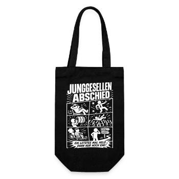 Junggesellenabschied Ein letztes Mal Held - Geschenkbeutel für Flaschen - Schwarz - Vorne