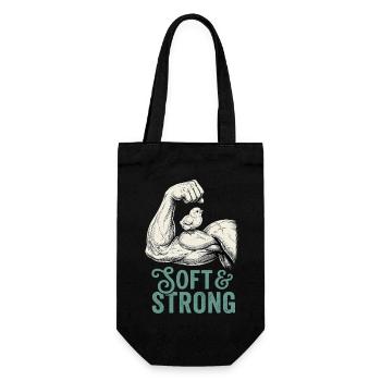 Strong and Soft - Gift Bag for Bottles - black - Front