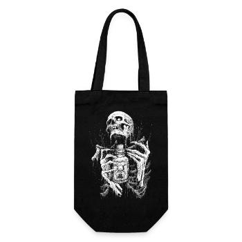 Dripping Skeleton Monochrome - Gift Bag for Bottles - black - Front