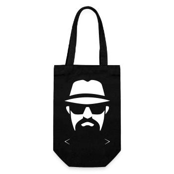 Fedora minimaliste noir et blanc : Lignes d’intrigue - Sac à bouteille - noir - Devant