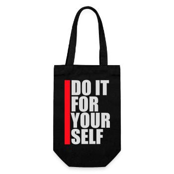 Do It For Yourself Inspirierend Selbstliebe Zitat - Geschenkbeutel für Flaschen - Schwarz - Vorne