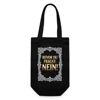 Nein einfach Nein. - Geschenkbeutel für Flaschen - Schwarz - Vorne