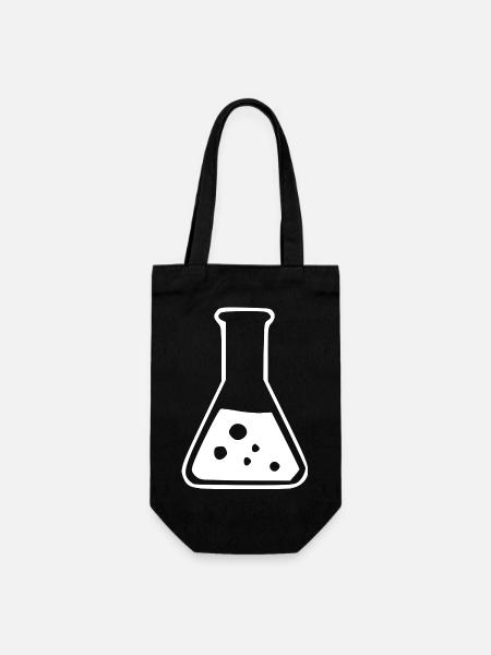 Reagenzglas Chemie Chemiker Geschenk - Geschenkbeutel für Flaschen - Schwarz