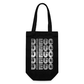 Vorname Diego - Geschenkbeutel für Flaschen - Schwarz - Vorne