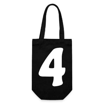 Quatre : Minimal Numeral 4 | Quatrième - Sac à bouteille - noir - Devant