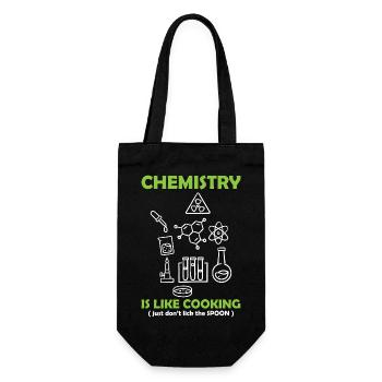 Chemielehrer Chemie Chemiker - Geschenkbeutel für Flaschen - Schwarz - Vorne