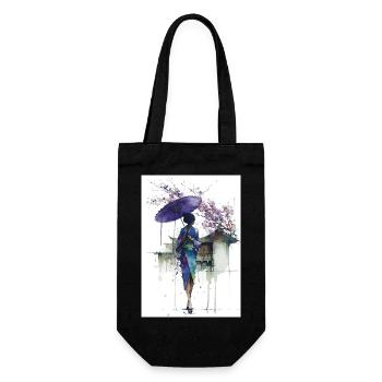 Urban Kimono Under Umbrella - Gift Bag for Bottles - black - Front