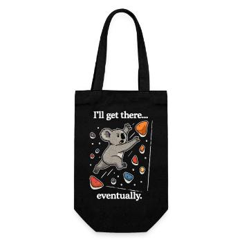 Koala Bouldering Dyno Jump – I'll get there - Gift Bag for Bottles - black - Front