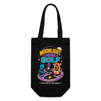 Mondschein Minigolf mit Aliens - Gift Bag for Bottles - black - Front