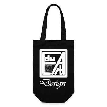 EduArt Design Logo weiß brand, merch - Geschenkbeutel für Flaschen - Schwarz - Vorne
