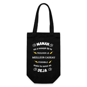 Mom, Best Mother's Day Gift - Gift Bag for Bottles - black - Front