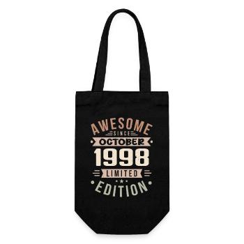 Legend Since October 1998 Birthday October 1998 - Gift Bag for Bottles - black - Front