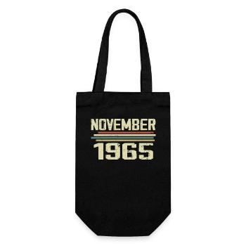 Vintage November 1965 Vintage Retro November 1965 - Gift Bag for Bottles - black - Front