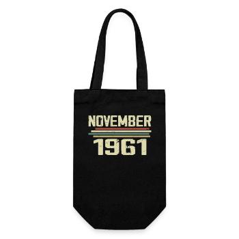 Millésime Novembre 1961 vintage rétro Novembre 1961 - Sac à bouteille - noir - Devant