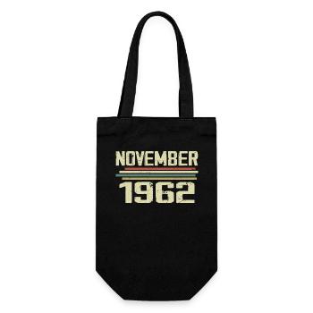 Vintage November 1962 Vintage Retro November 1962 - Gift Bag for Bottles - black - Front