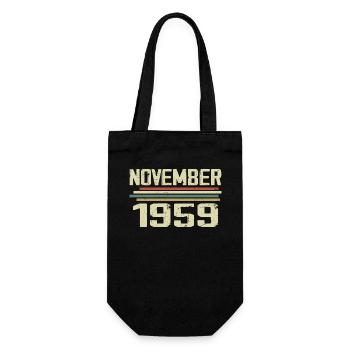 Millésime Novembre 1959 Vintage Rétro Novembre 1959 - Sac à bouteille - noir - Devant