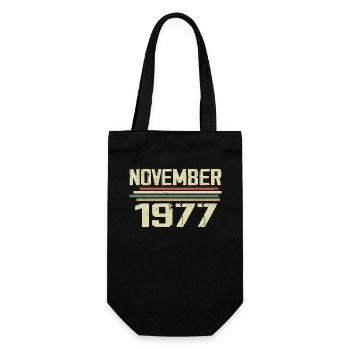 Vintage November 1977 Vintage Retro November 1977 - Gift Bag for Bottles - black - Front