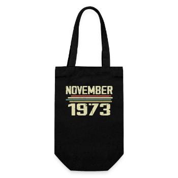 Millésime Novembre 1973 Vintage Rétro Novembre 1973 - Sac à bouteille - noir - Devant