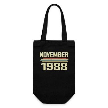 Millésime Novembre 1988 Vintage Rétro Novembre 1988 - Sac à bouteille - noir - Devant
