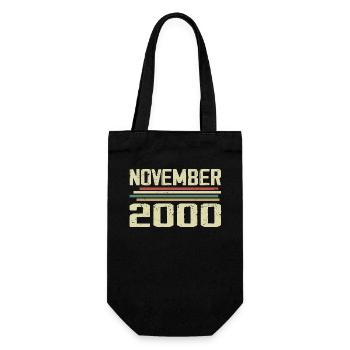 Vintage November 2000 Vintage Retro November 2000 - Gift Bag for Bottles - black - Front