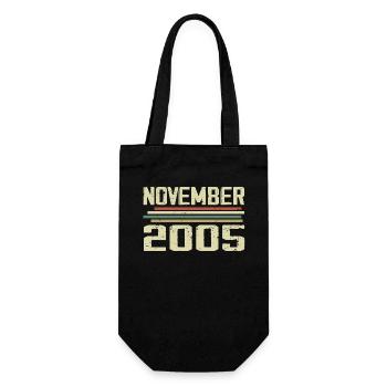 Vintage November 2005 vintage retro November 2005 - Gift Bag for Bottles - black - Front
