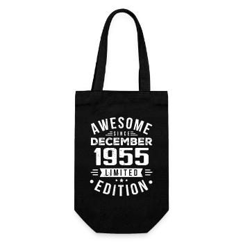 Cadeau d’anniversaire né en décembre 1955 - Sac à bouteille - noir - Devant