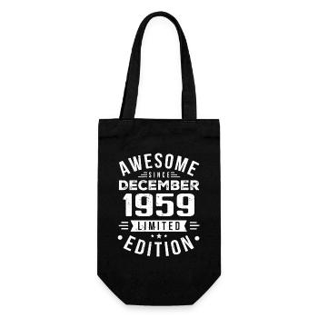 Cadeau d’anniversaire né en décembre 1959 - Sac à bouteille - noir - Devant