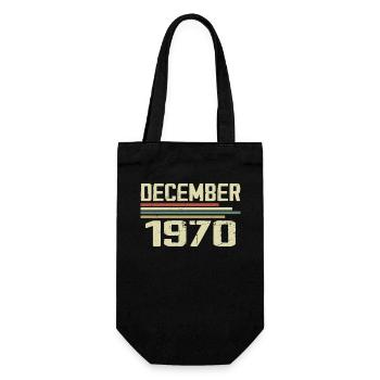 Décembre 1970 Vintage Rétro Anniversaire - Sac à bouteille - noir - Devant