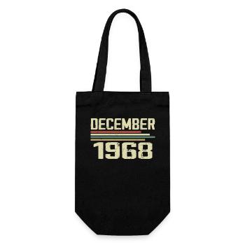 December 1968 Vintage Vintage Retro Birthday - Gift Bag for Bottles - black - Front
