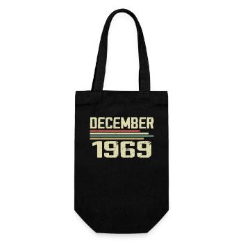 December 1969 Vintage Retro Birthday - Gift Bag for Bottles - black - Front