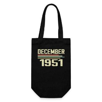Décembre 1951 Vintage Vintage Rétro Anniversaire - Sac à bouteille - noir - Devant
