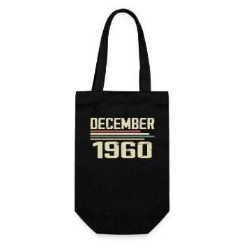 December 1960's Vintage Retro Birthday - Gift Bag for Bottles - black - Front