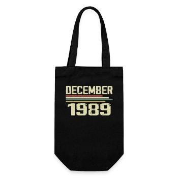 Décembre 1989 Vintage Vintage Rétro Anniversaire - Sac à bouteille - noir - Devant