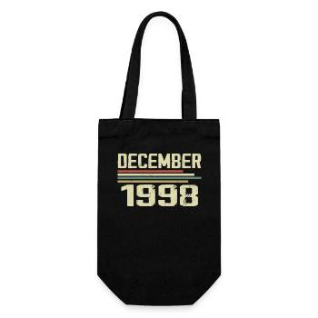 December 1998 Vintage Vintage Retro Birthday - Gift Bag for Bottles - black - Front