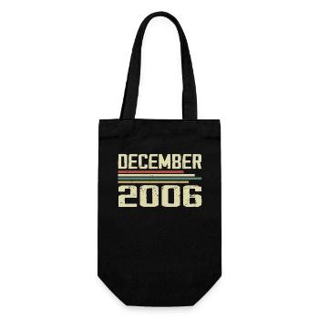 December 2006 Vintage Vintage Retro Birthday - Gift Bag for Bottles - black - Front
