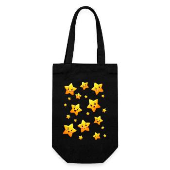 Sterne Kostüm Schlafanzug Sternenhimmel Karneval - Geschenkbeutel für Flaschen - Schwarz - Vorne