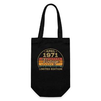 Avril 1971, anniversaire avril 1971, cadeau avril 1971 - Sac à bouteille - noir - Devant